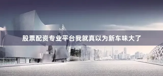 股票配资专业平台我就真以为新车味大了