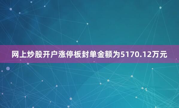 网上炒股开户涨停板封单金额为5170.12万元